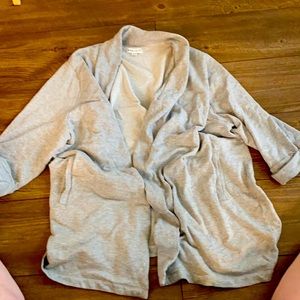 Cardigan sweater in a sweatshirt material